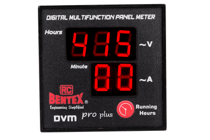 Three Phase Digital Volt & Amp Meter with Hours 0A-50A & 20-500V