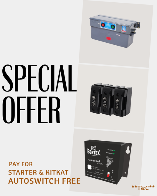 RFA Star Delta Oil Immersed Automatic Starter , DMC Kit Kat Fuse 63 Amp 415 Volt , Free Auto Switch Pro SD - 7 ( Star Delta , 7 Wire )